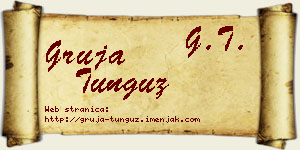 Gruja Tunguz vizit kartica
